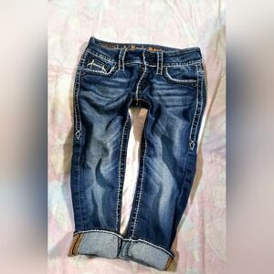 Rock Revival Dark Blue Ankle Jeans
